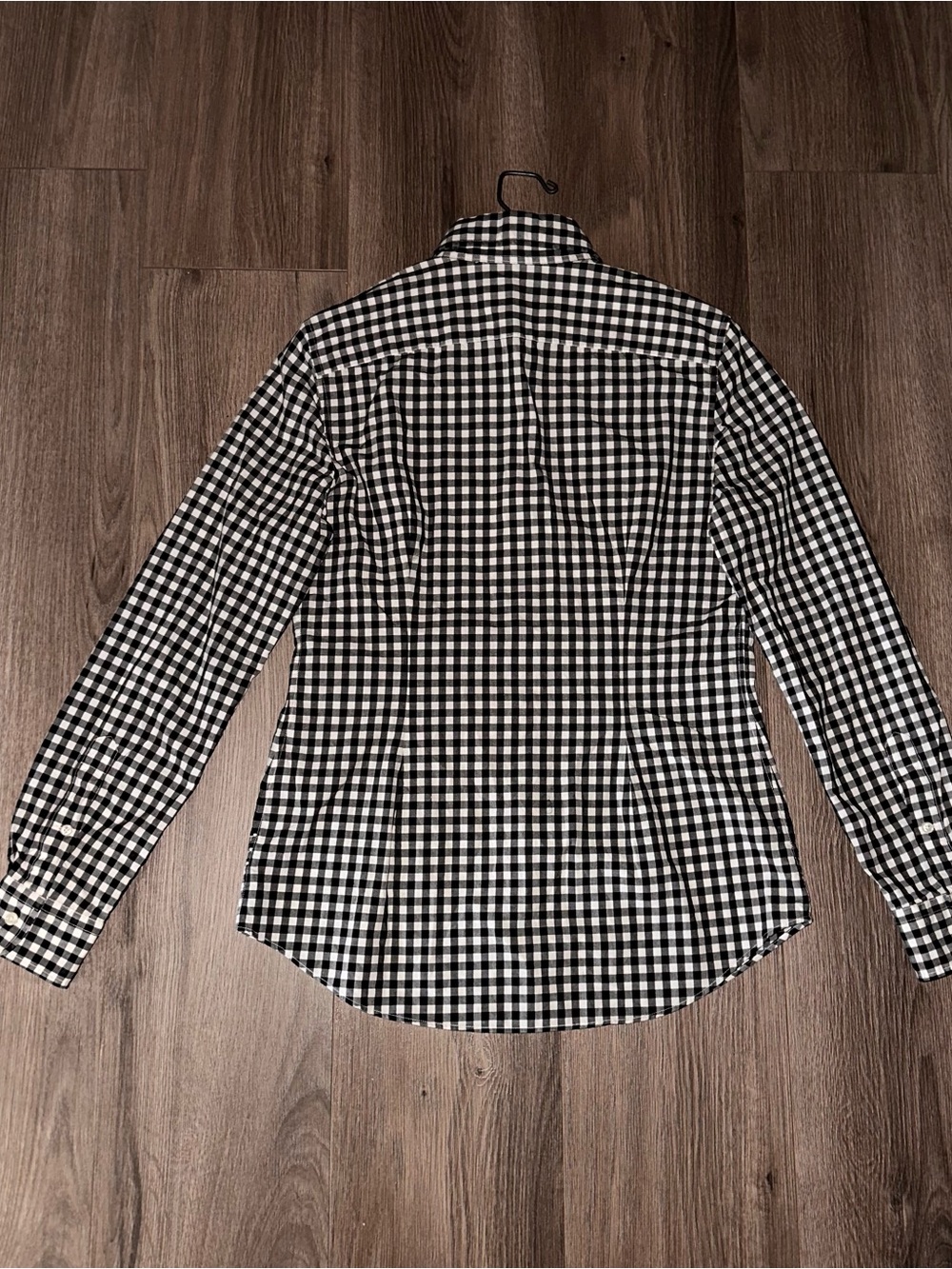 Ralph Lauren Black & White Check Cotton Button-Down Shirt - Slim Fit - Picture 4 of 7